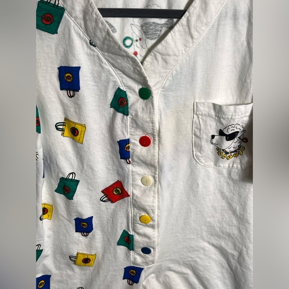 Vintage Colorful Graphic Romper Medium - Picture 4 of 11